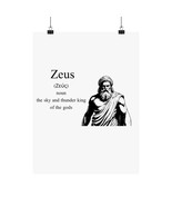 Zeus Matte Vertical Poster - Mythology Wall Art, Greek God Home Decor, 1... - $23.82 CAD