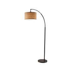 Adesso SL3993-26 Burlap Arc Lamp, 14&quot; D x 14&quot; W x 68&quot; H, Antique Bronze - $107.99