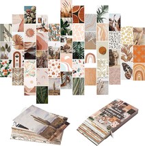 Boho Aesthetic Pictures Wall Collage Kit, Peach Teal Photo, Yopyame 50 Pcs.. - £23.56 GBP