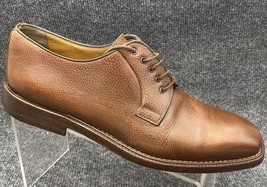 Barrett Shoes Men Size 8.5 Brown Leather Derby Lace Up Made in Italy - $98.00
