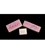 3 Wood Mount Rubber Stamps Thanks Ever So Much Thank You Very Much You B... - $8.90