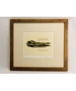 French Watercolor Print, Small House In a Marsh, Framed &amp; Matted, Artist... - $20.32 CAD