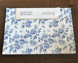 Badgley Mischka Set of 4 Placemats New White Blue Floral Print Summer - $29.96