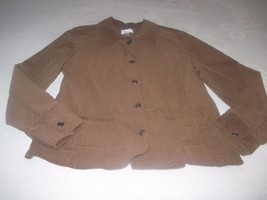 Christopher &amp; Banks Ladies Brown Stretch Corduroy JACKET/BLAZER-L-EXC. Worn Once - £6.86 GBP