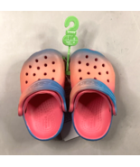 Crocs Classic Color Dipped Kids Clog US Children’s Size C4 Pink Blue - £19.75 GBP