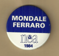 Mondale / Ferraro Nea 1984 - Presidential Campaign Pin Back - Walter Mondale - £2.34 GBP
