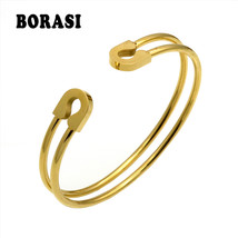 Delicate Fashion Classic Pin Bracelets &amp; Bangles Jewelry Stainless Steel Pin Sha - £11.08 GBP