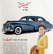 1947 Oldsmobile 4 Door Sedan Advertisement Automobilia Caspian Blue DWJJ21 - $29.99