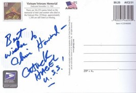 Chuck Hagel USS Signed 4x6 Vietnam Memorial Postcard Secretary of Defense - $49.49