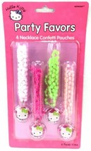 HELLO KITTY Party Favors 4 Necklace Confetti Pouches - Kids New Vintage Toy 2004 - £7.89 GBP