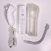 Nintendo Wii Remote Controller W/ Nunchuck &amp; Gel Sleeve Tested EUC - $16.82