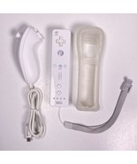 Nintendo Wii Remote Controller W/ Nunchuck &amp; Gel Sleeve Tested EUC - £13.22 GBP