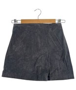 BlankNYC Skirt Womens 24 Gray Leather Mini Shirt Suede Moto 90s Edgy Gru... - $40.60 CAD