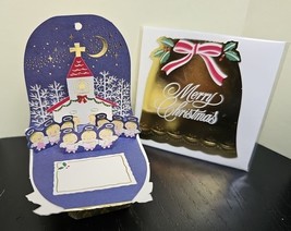 Vintage 1998 Sanrio Mini Christmas Pop Up Mini Message Card Angels Singi... - $29.35
