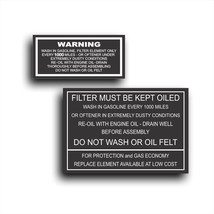 2X Air Cleaner Filter Decal Instructions Fits Buick Ford Olds Flathead O... - £11.03 GBP