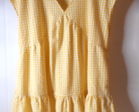 Time And Tru Gingham Seersucker Women&#39;s XL (16-18) Dress Pockets Yellow ... - $21.29