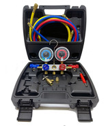 Auto R1234YF Refrigerant Gauge &amp; Hoses Service AC Recharge Kit w/Can Tap... - $102.84