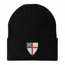 Trendy Apparel Shop Episcopal Shield Embroidered Winter Long Cuff Beanie... - £14.21 GBP