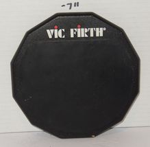 Vintage Vic Firth 6" Drum Practice Pad Double Sided Black Gray Used GUC - $14.82