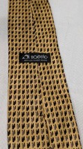 Di Moggio  Yellow Checked Classic  Silk Mens Neck Tie - £7.86 GBP