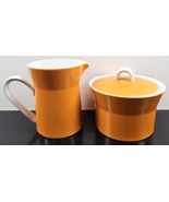 Mikasa Duplex Orange Creamer Sugar Bowl Set Vintage Ben Seibel Dishes Re... - $49.17