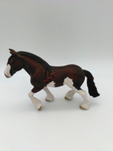 2015 SCHLEICH D-73527 Horse, Clydesdale Brown/White Braided Mane Red Bows - £9.48 GBP