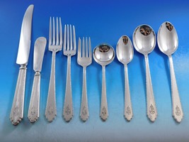 William and Mary by Lunt Sterling Silver Flatware Set 12 Service 114 pcs Dinner - £5,408.30 GBP