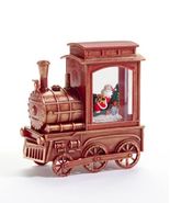 Christmas Train Water Lantern Red 6.63&quot; High with Santa and Swirling Gli... - £46.60 GBP