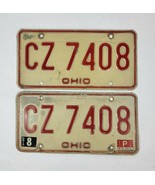 1980 Ohio License Plates Matching Set CZ 7408 - $31.68