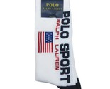 Polo Ralph Lauren Sport USA Flag Crew Socks Mens Size 6-13 White (1 PAIR... - £10.38 GBP