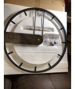 Classical Large Metal Wall Clock With Decorative Art 21” (Very Nice) - $24.74