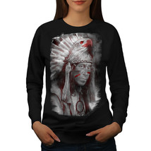 Wellcoda Native American Fantasy Womens Sweatshirt, Eagle Casual Pullover Jumper - £23.02 GBP+