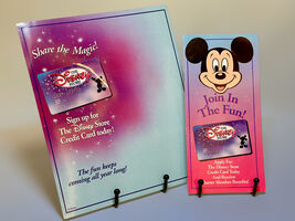 Disney Store 1990s Credit Card Counter Display with Sample Card - $99.99