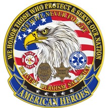 U.S. Public Service American Heroes Aluminum Round Wall Sign 12&quot;. - £20.35 GBP