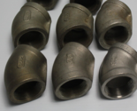 Lot of 6 - 1-1/2&quot; 316 Stainless Steel Threaded 45° Elbow Pipe Fiitting 1... - $64.34