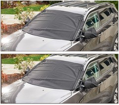 EMPOWER S/2 XL Windshield Covers w/ Side Mirror Covers in Black - £38.19 GBP