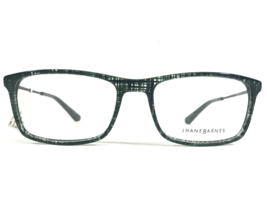 Jhane Barnes Eyeglasses Frames COMPUTATION OL Clear Green Plaid Gray 56-18-150 - £43.65 GBP