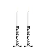 Orrefors Carat Candlestick Medium Pair by Lena Bergström - £259.79 GBP