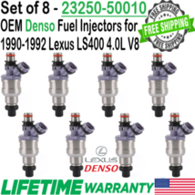 Genuine Denso x8 Fuel Injectors For 1990-1992 Lexus LS400 4.0L V8 #23250-50010 - £140.56 GBP