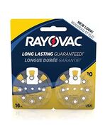RAYOVAC &quot;Size 10&quot; Hearing Aid Batteries, 16-Pack, L10ZA-16ZMB - $37.96 CAD