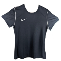 Womens Medium Active Nike Shirt Black Dri Fit Workout Top - £16.26 GBP