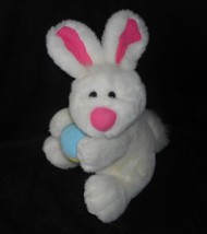 11&quot; Vintage Kuddle Me Toys Baby White Pink Bunny Rabbit Stuffed Animal Plush Toy - £26.14 GBP