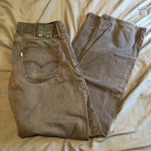 Levis 514 Straight Leg Jeans Men&#39;s 34x30 Light Wash Gray Denim - $23.33