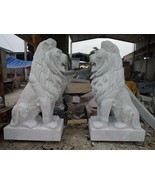 Guardian Lion Garden gate Decor Standing Lion Handmade Lion Statue - £4,725.15 GBP