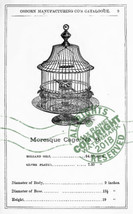 Osborn Mfr New York 1876 CATALOGUE Bird + Animal Cages brass metal wire ... - $59.24