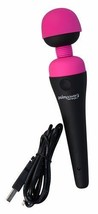 Palm Power Personal Wand Silicone Body Massager Fuschia - Super Strong - £51.26 GBP