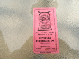 Vintage Old Kentucky Ok Fertilizer Co. Louisville, Ky. Official Edition - £8.02 GBP