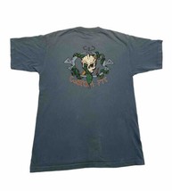 Vintage Bullhead Skateboard T-shirt Blue Men’s Large Skull Snake Western... - $26.60
