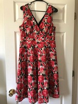 Ladies Robbie Bee Beautiful Floral Print Fully Lined Sun Dress Size 12 NWT - $10.00