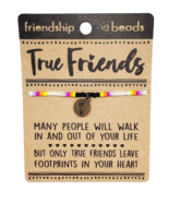 True Friends Many People Will Walk Friendship Glass Beads Bracelet - $12.17 CAD